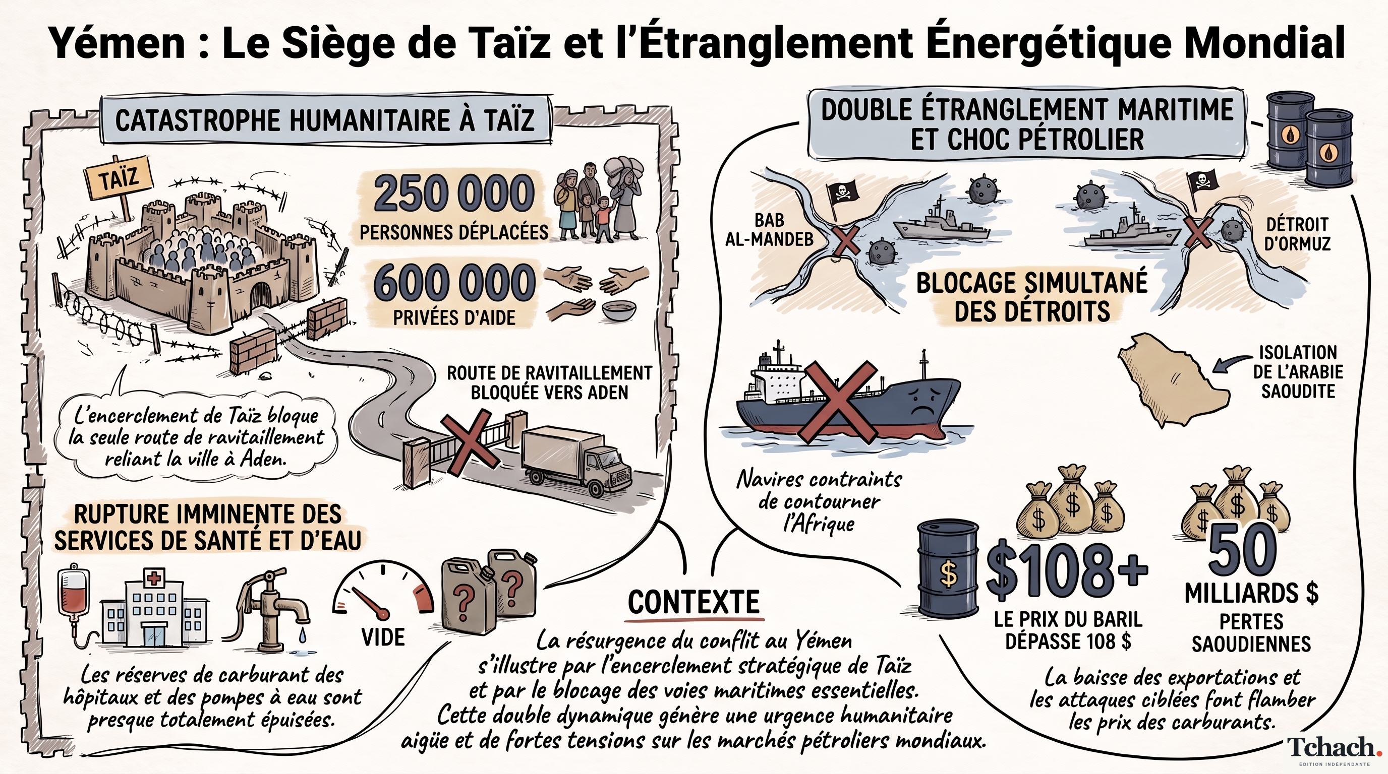Crise des Détroits et Envolée du Prix du Pétrole - Infographie