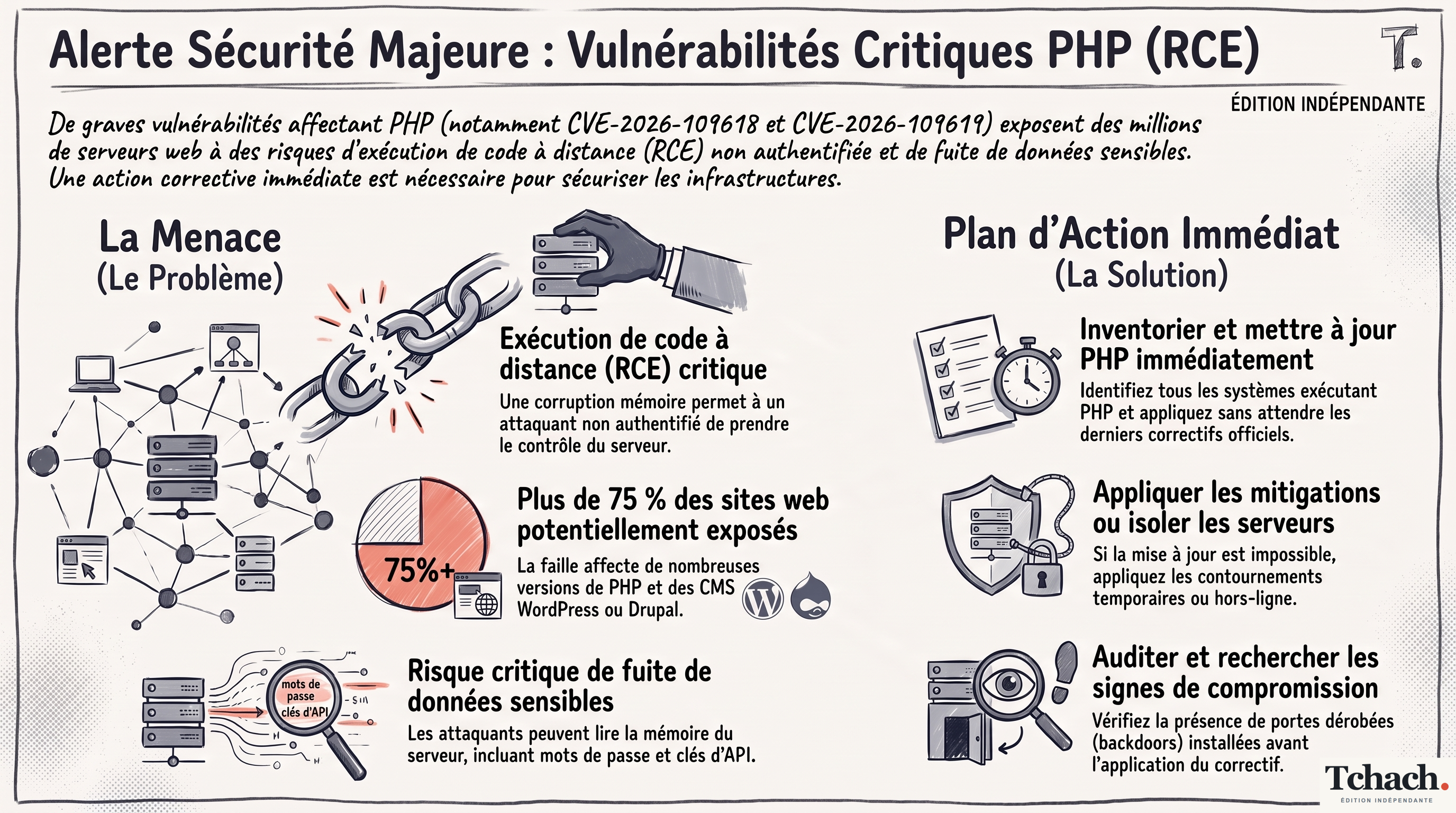 Infographie 75 % du Web en danger : le scandale invisible du logiciel libre !