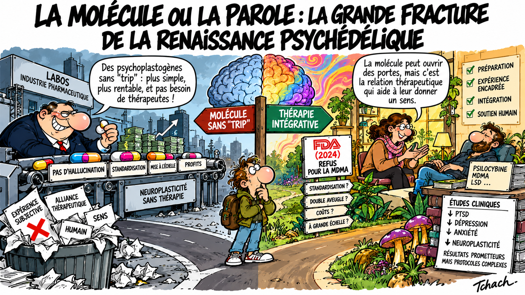 Caricature : la médecine psychédélique
